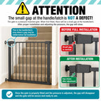 For Your Little One Pressure Fit Safety Stair Gate – No Screws Needed | One-Hand Opening | Secure Baby & Pet Gate for Stairs, Doorways & Hallways (Grey, 7 cm Extension Only)