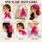 WESTEND CHOICE Square Chiffon Scarves Women's Neck Scarf 50s Retro Bandana