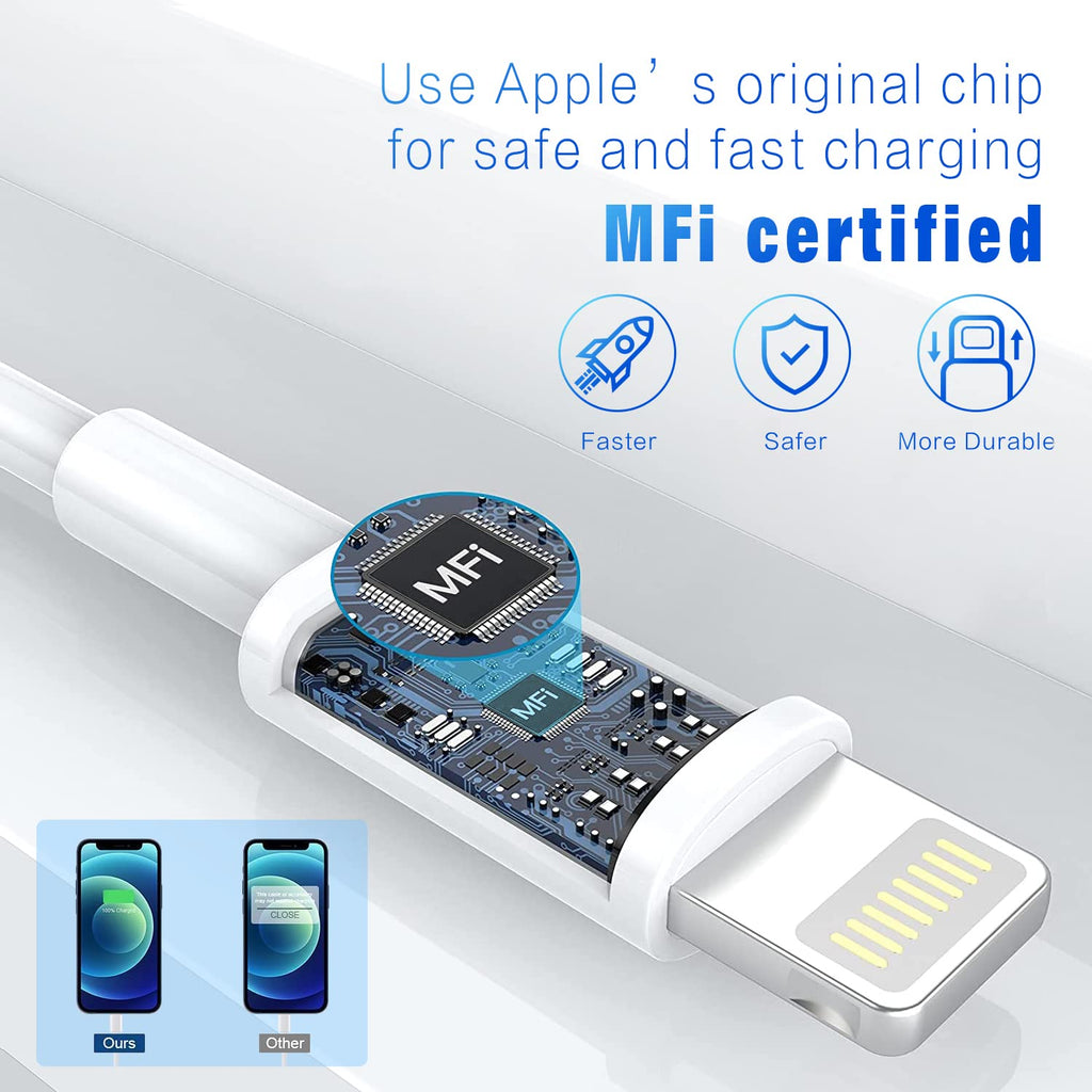 iPhone Charger Cable 3Pack 1.8M MFi Certified Fast Charging Lightning Cable