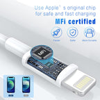 iPhone Charger Cable 3Pack 1.8M MFi Certified Fast Charging Lightning Cable