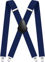 Aomig Mens Braces, Mens Suspenders with Strong Metal Clips, 3.5cm Wide Heavy Duty Suspenders for Men Women Business Wedding Casual