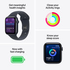 Apple Watch SE 3 GPS 40mm Smartwatch with Starlight Aluminium Case with Starlight Sport Band S/M. Fitness and Sleep Trackers, Heart Rate Monitor, Always-On Display, Water Resistant