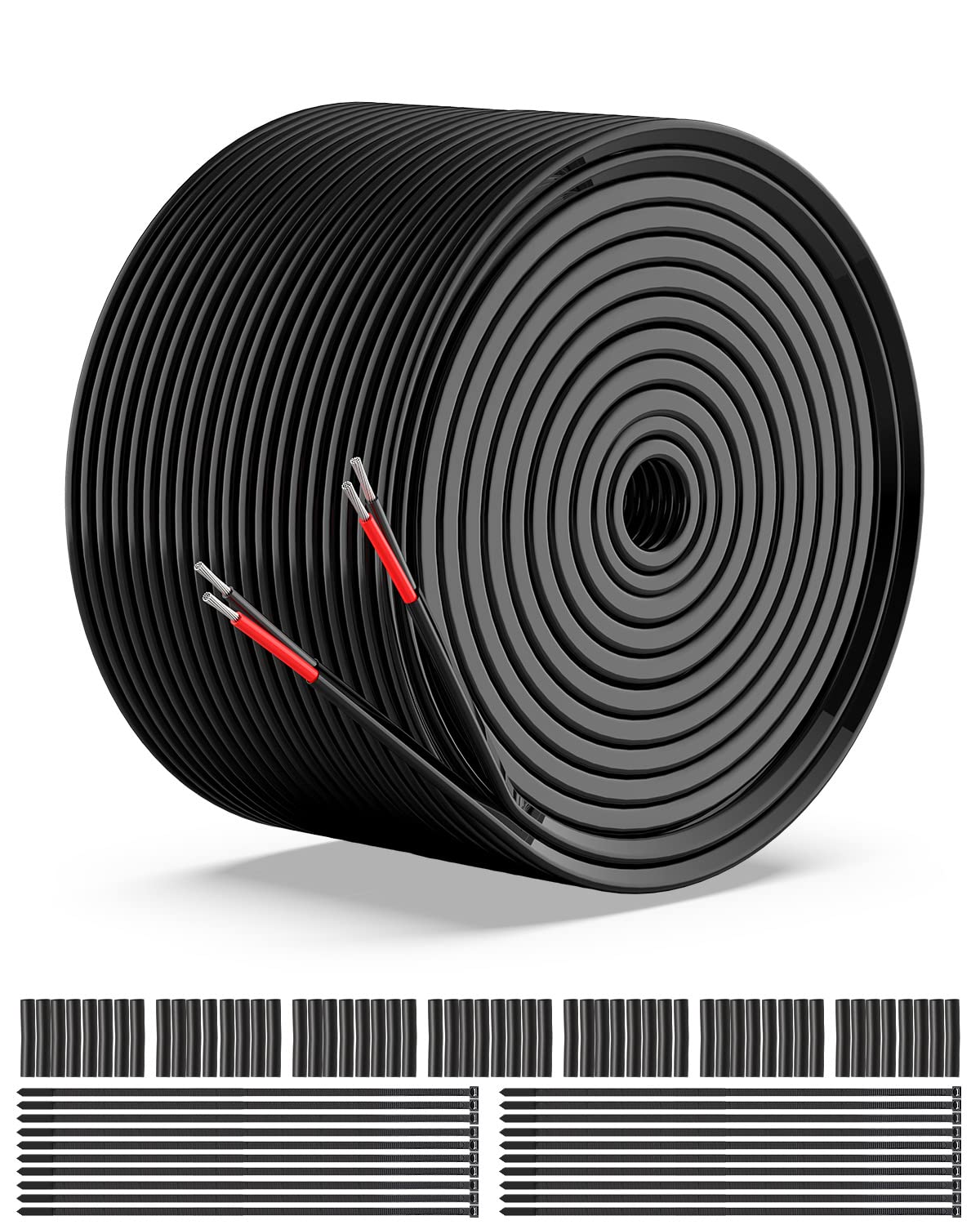 NAOEVO 14 Gauge Wire 3 Conductor, 14 Gauge Automotive Wire 12V Cable, 50FT