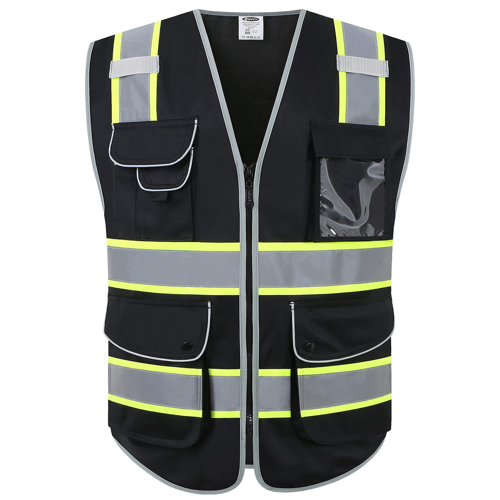 JKSafety Safety Vest for Men Women Reflective Hi Vis JK150 Green 3XL