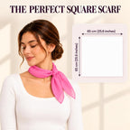 WESTEND CHOICE Square Chiffon Scarves Women's Neck Scarf 50s Retro Bandana