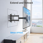 MOUNTUP 550 mm Long Arm TV Wall Bracket for 14–42 Inch TVs & Monitors