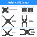 Suptek Full Motion TV Wall Mount Bracket for Most 13-30 inch TVs and Monitors, Flat and Curved TVs up to 28lbs, Tilt Swivel and 16.9 inch Extension, Max VESA 100x100mm, Black, MA2776