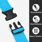 WISYOK Luggage Straps Extended, 4 Pack, 130-250cm Adjustable, Pink SkyBlue