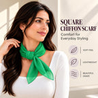 WESTEND CHOICE Square Chiffon Scarves Women's Neck Scarf 50s Retro Bandana
