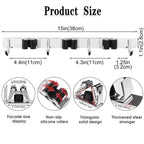 AceMining Broom Holder Wall Mount, 5 Racks 4 Hooks Heavy Duty Mop Organizer