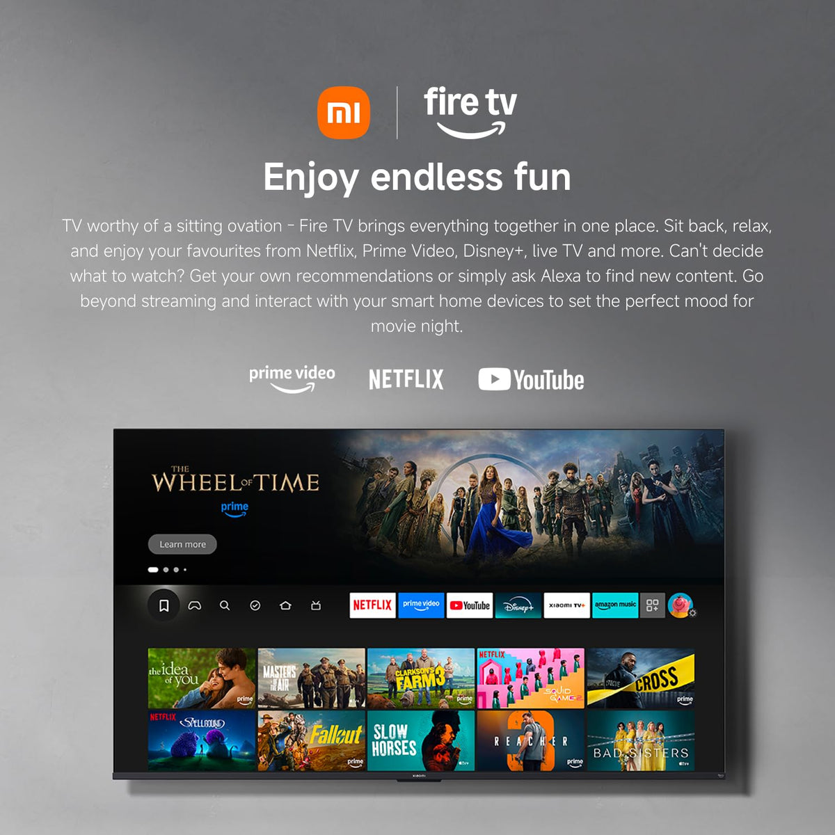 XIAOMI TV F 43 2026, 43 Inch (109 cm), 4K UHD, Smart TV, Fire TV, HDR10