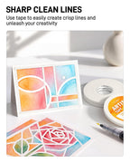 JusArt Artist Tape for Watercolor Paper, 1/2 inch Wide 200FT Long