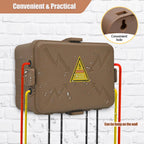 Hrensaw Medium Outdoor Electrical Box(10.6x5.5x4.5inch),Weatherproof Connection Box w/6 Cable Entry,IP54 Waterproof Extension Cord Cover Protect Power Strip,Timer,Plug,Holiday Lights,Black