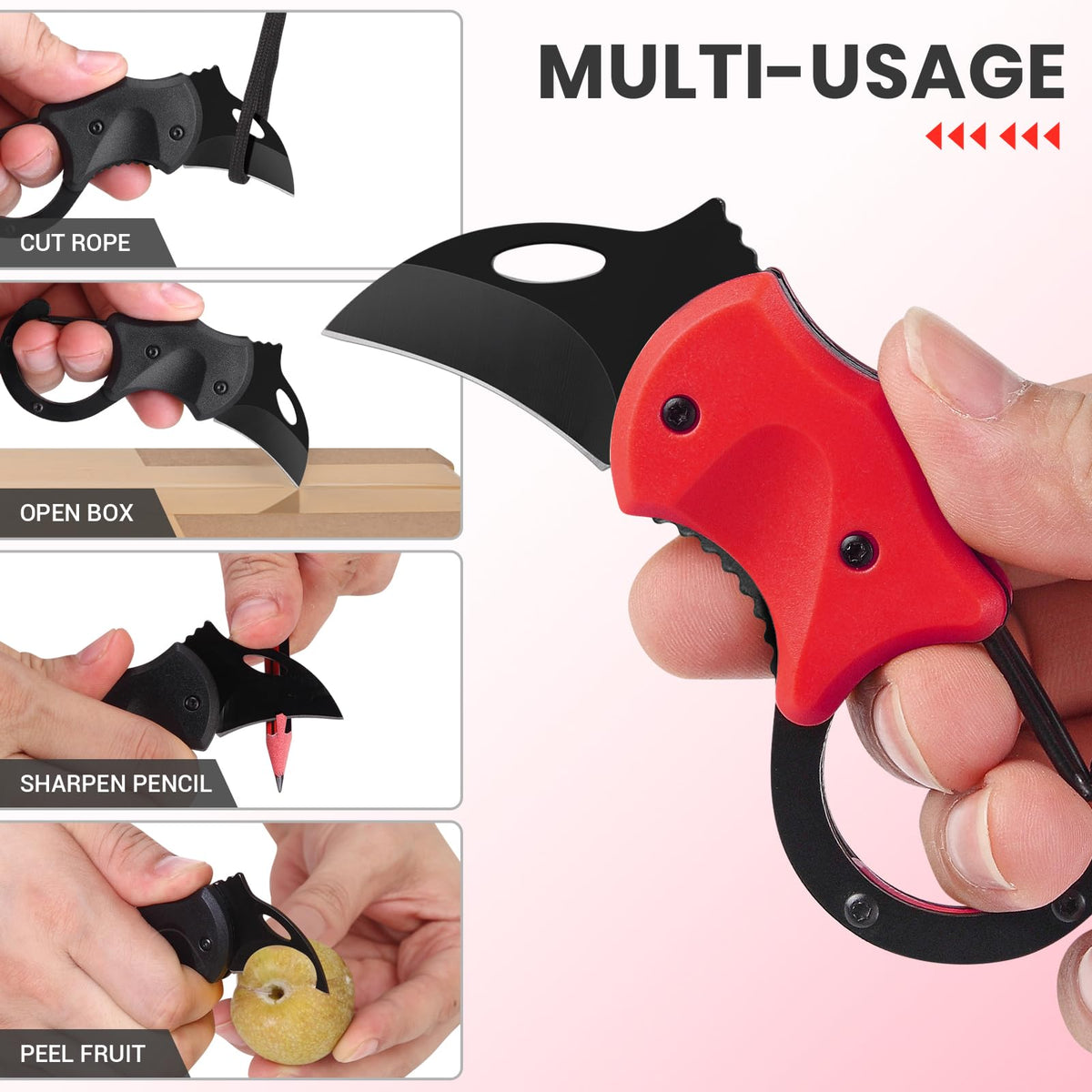FUNBRO Small Pocket Knife, Cool Box Cutter with 1.34 Inch Sharp Blade