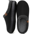 MERRIMAC Men's Slip-on Slippers Memory Foam Non-slip Indoor House Shoes