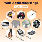 25 PCS LR44 AG13 357 303 SR44 A76 Battery 1.5V Button Coin Cell Batteries for Small Electronics