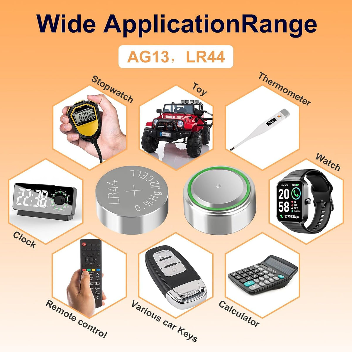 25 PCS LR44 AG13 357 303 SR44 A76 Battery 1.5V Button Coin Cell Batteries for Small Electronics