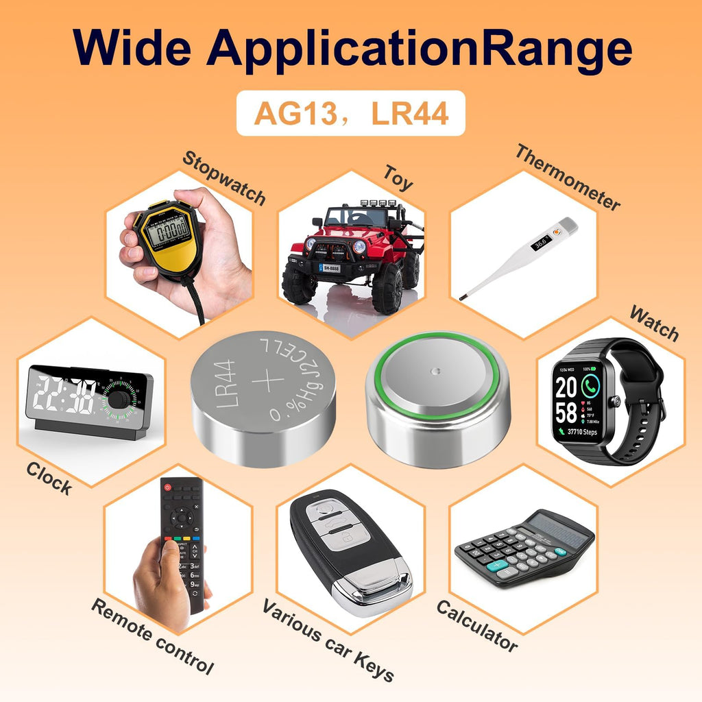 25 PCS LR44 AG13 357 303 SR44 A76 Battery 1.5V Button Coin Cell Batteries for Small Electronics