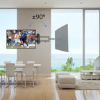Suptek Full Motion TV Wall Mount Bracket for Most 13-30 inch TVs and Monitors, Flat and Curved TVs up to 28lbs, Tilt Swivel and 16.9 inch Extension, Max VESA 100x100mm, Black, MA2776
