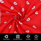 Aomig Bandana Head Scarf for Men and Women, Stylish Cowboy Headband Handkerchief, Multi-purpose Hair Scarf Paisley Print Unisex Headwraps, Bib Party Face Covering Headwear for Motorcycling