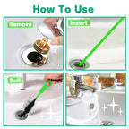 Drain Snake Hair Clog Remover - Shower Sink Unclogger Tool