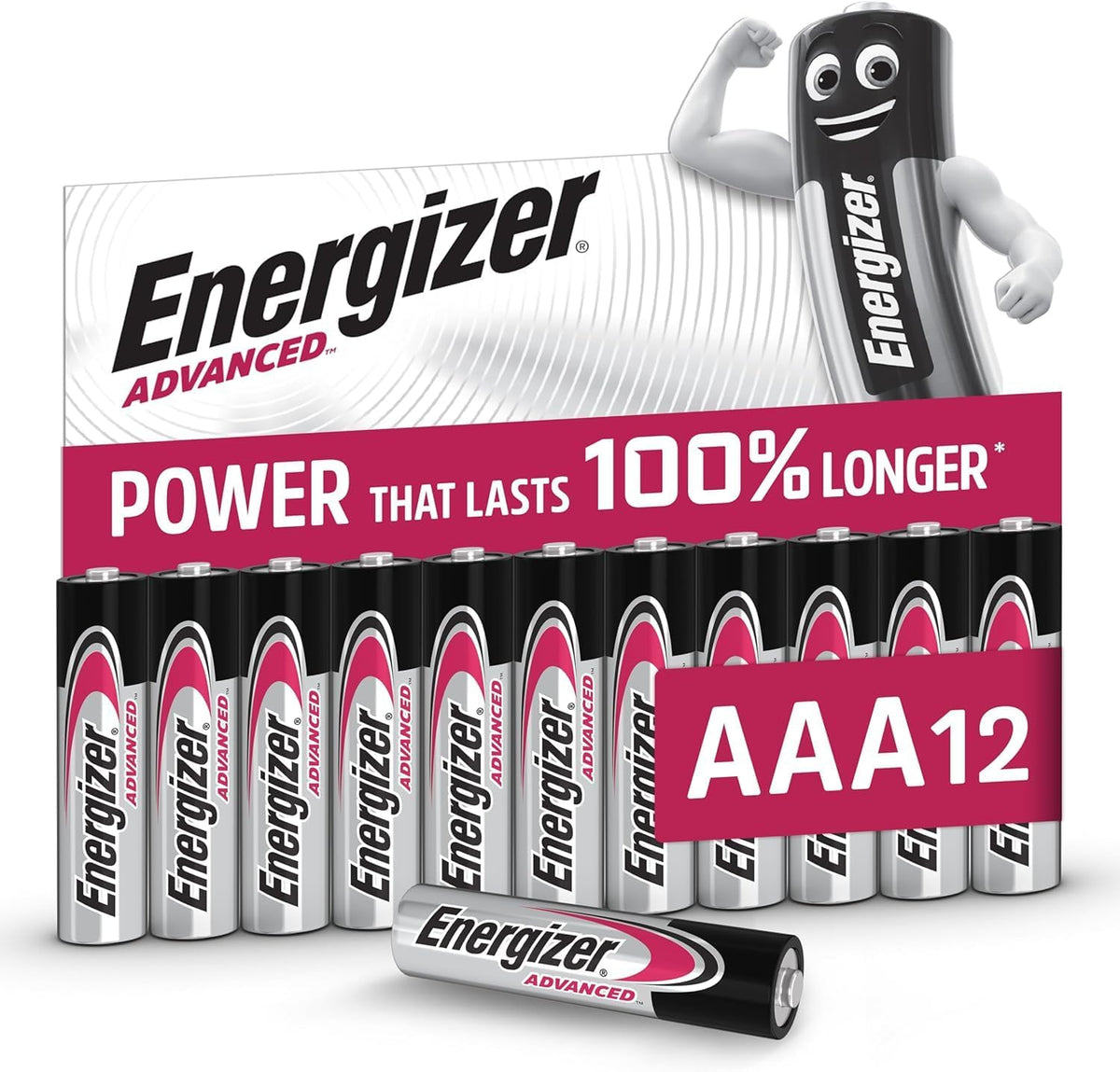 Energizer Advanced - AAA Batteries (12 Pack) Up To 100% Longer Lasting