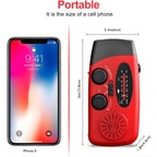 SOLARBABY Wind Up Solar Radio, Emergency Hand Crank Self Powered AM/FM Survival Solar Weather Radio with LED Flashlight,SOS Alarm,2000mAh Emergency Power Bank for Smart Phone (M-Orange)