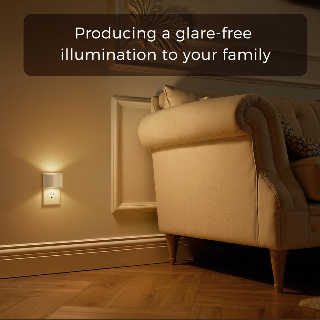 L LOHAS LED Night Lights Plug into Wall, Dimmable Night Light 2 Pack