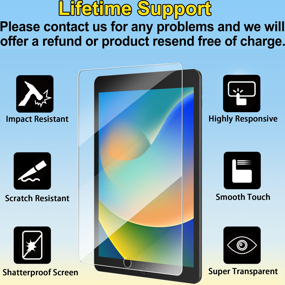 4youquality 2-Pack for iPad (A16) 11th & 10th Generation Screen Protector