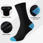 Cirorld 6/10 Pairs Mens Black Socks, Breathable Causal Cotton Socks Men