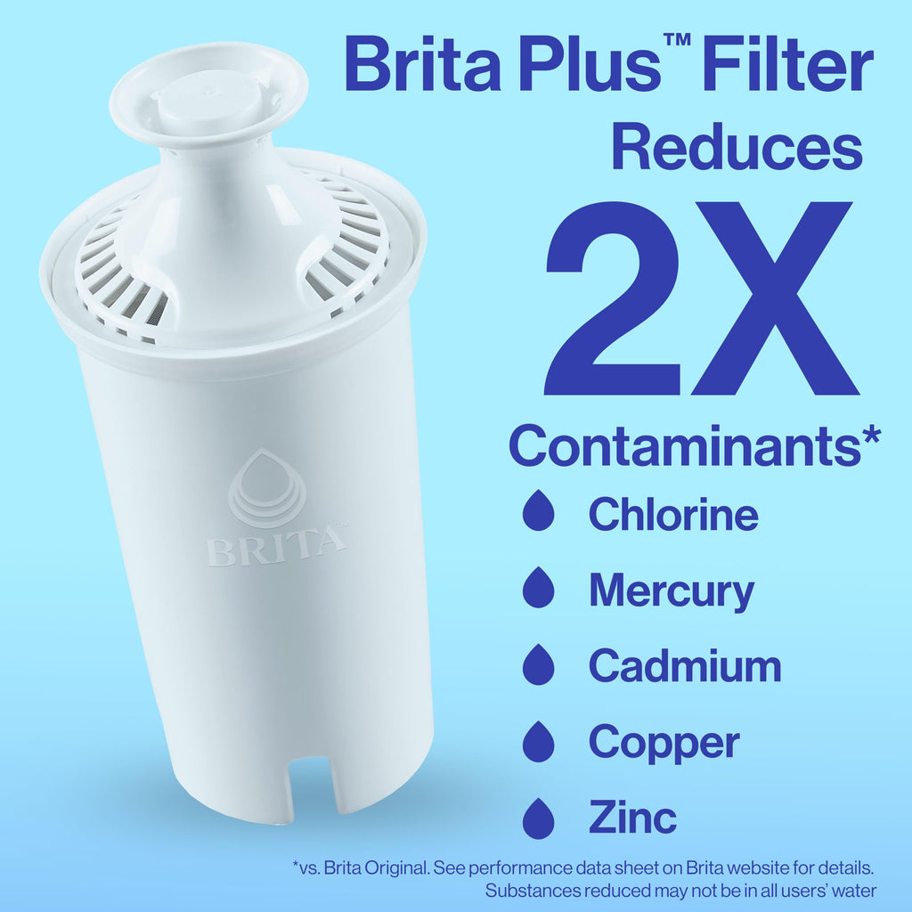 Brita Standard Pitcher and Dispenser Replacement Water Filters, White, 4