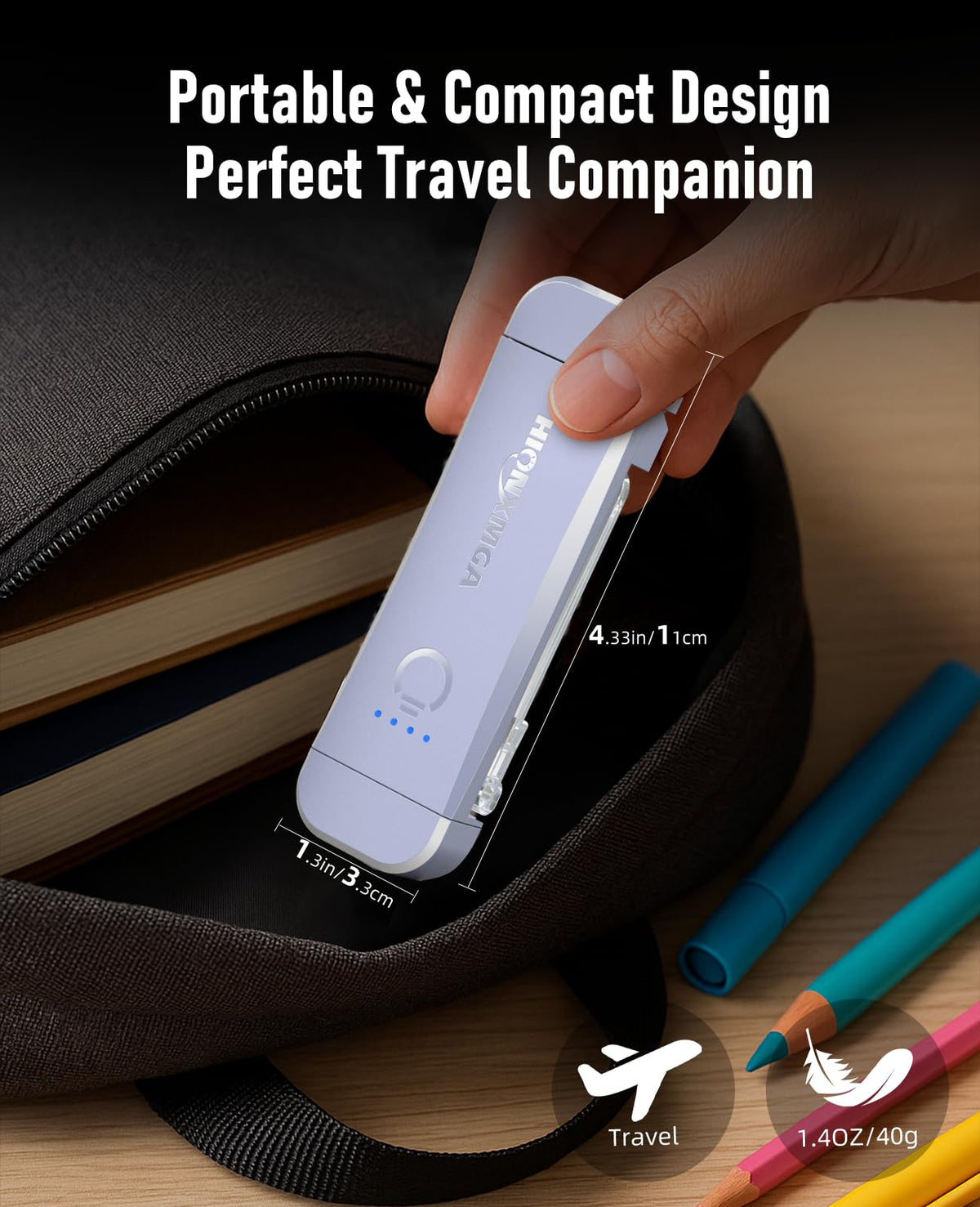 HIONXMGA Book Light,Rechargeable Reading Light for Books in Bed at Night