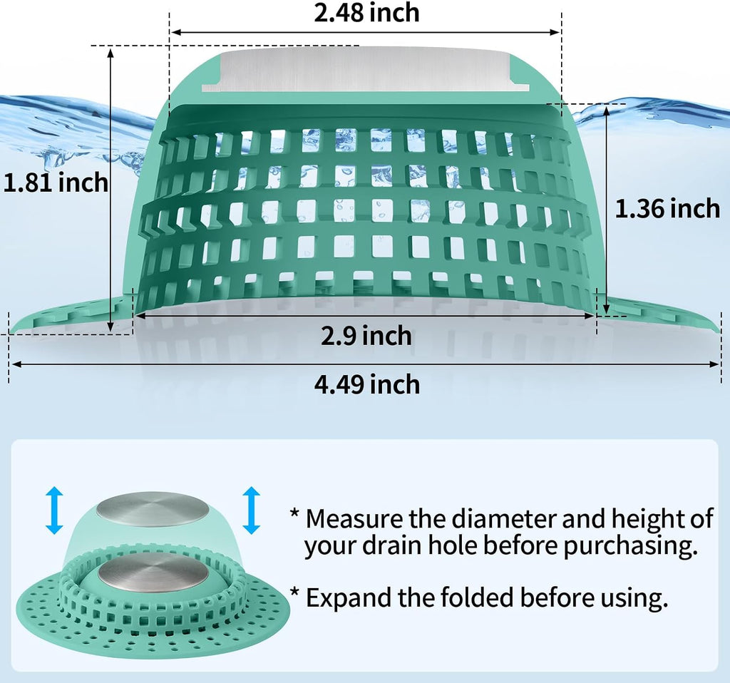 Aluvor Shower Drain Hair Catcher Bathtub Drain Cover Sink Drain Protector