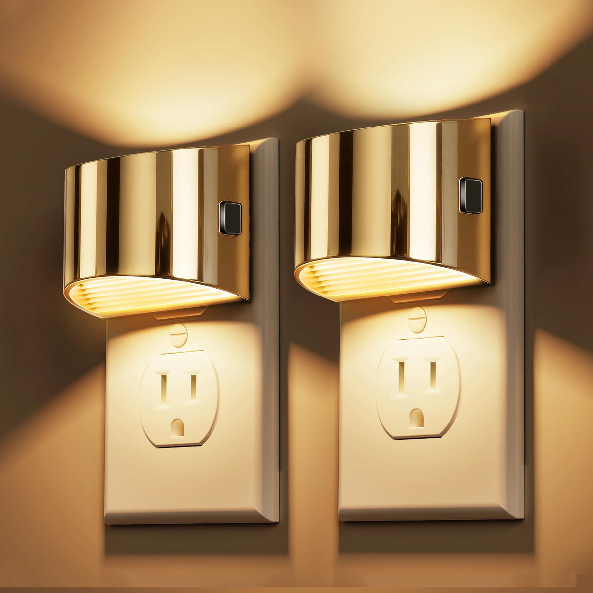 L LOHAS LED Night Lights Plug into Wall, Dimmable Night Light 2 Pack