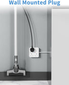 3M 4 Way Extension Lead with 4 USB Slots (1 USB-C + 3 USB-A), Mscien White Wall-Mounted Extension Socket with Switch and LED Indicator for Living Room, Bedroom, Kitchen, Office