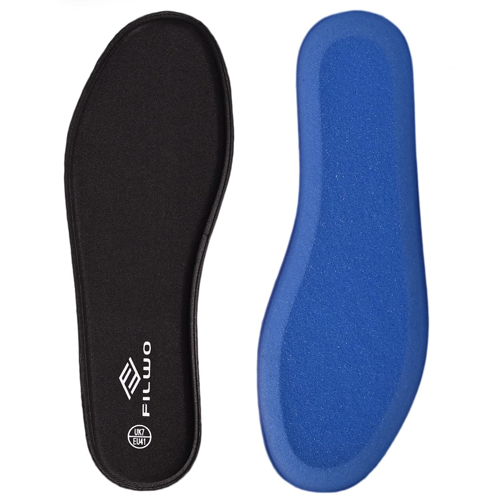 Women’s Memory Foam Insoles Replacement, Running Insoles Inserts for Sports Shoes Trainers Sneakers Work Boots Walking Shoes, Cushioning Comfort Insoles for Women 1 Pair, Size 5 UK W, Black