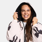 OHS Adults Drying Robe, Water-Resistant Changing Robe Gifts for Women Comfy Sherpa Privacy Robes for Women Men, Stay Dry Jacket Swimming Camping Drying Robes - S/M, L/XL