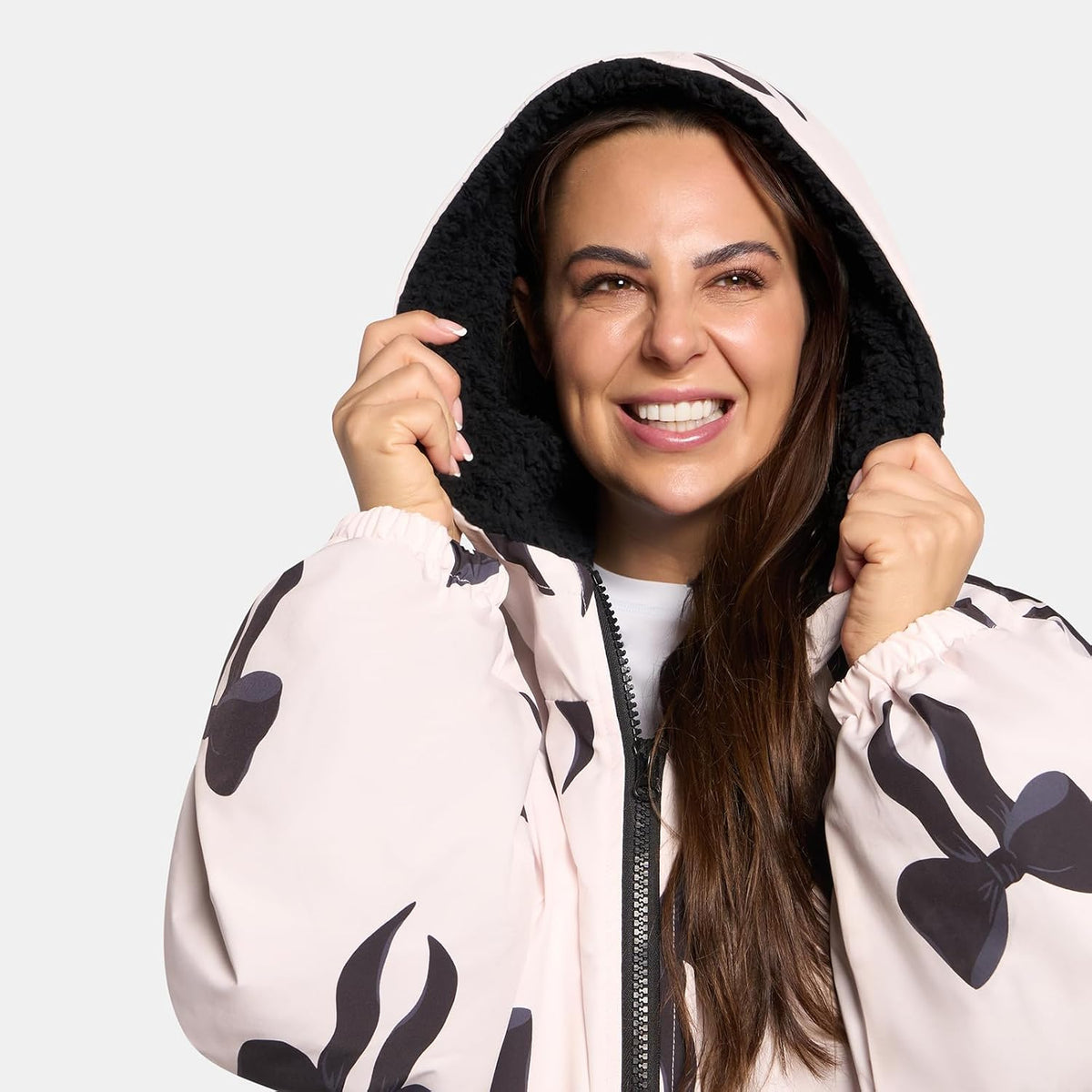 OHS Adults Drying Robe, Water-Resistant Changing Robe Gifts for Women Comfy Sherpa Privacy Robes for Women Men, Stay Dry Jacket Swimming Camping Drying Robes - S/M, L/XL