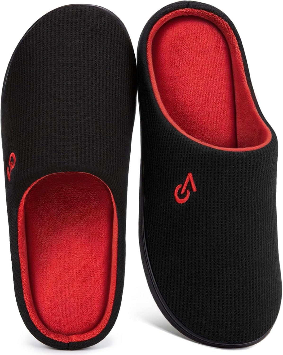 VeraCosy Men's Two-Tone Memory Foam Slippers