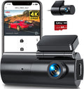 GKU 4K Dash Cam Front and Rear, 5GHz WiFi Dashcam with 64GB SD Card
