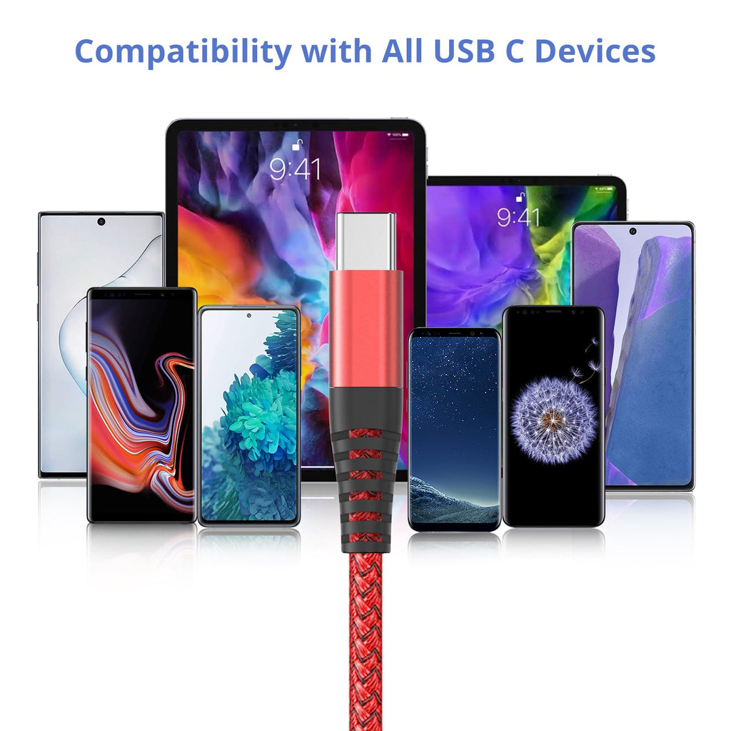 Ofuca USB C Charger Cable,3Pack 6FT/1.8M USB A to USB C Cable