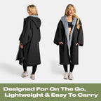 OHS Adults Drying Robe, Gifts for Women Outdoor Water-Resistant Changing Robe Womens Jacket Comfy Sherpa Privacy Robes for Women Men, Stay Dry Swimming Camping Drying Robes - S/M, L/XL
