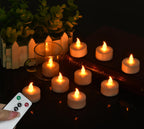 Battery Operated LED Tea Lights Flameless Flickering Candles 50PACK Blue