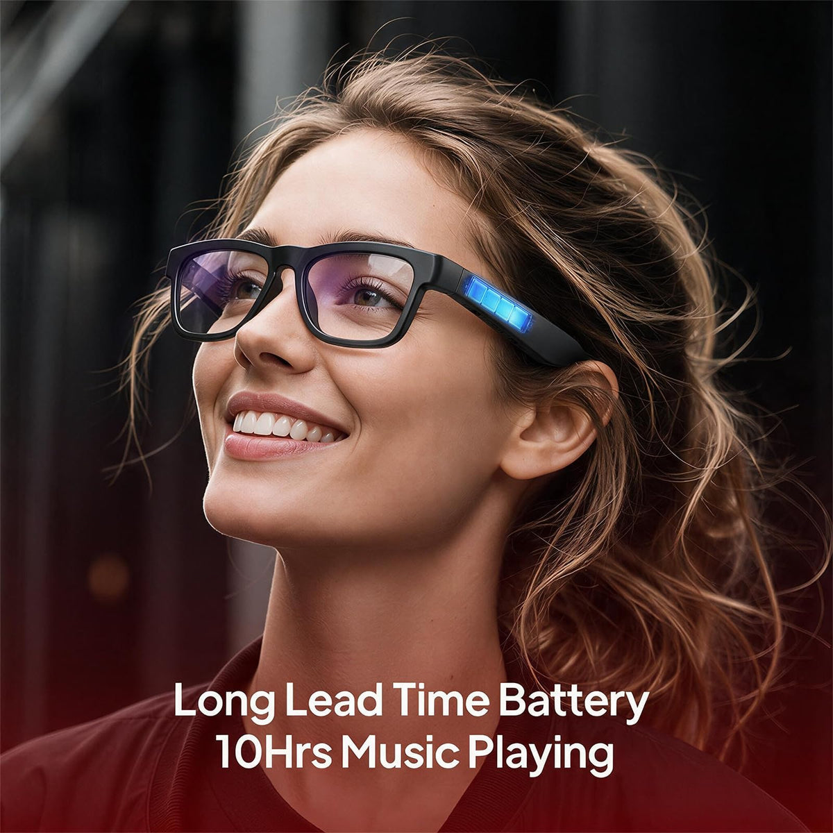 OhO Open Ear Smart Glasses, UV400 Z87.1 Lightweight Bluetooth Sunglasses