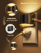 L LOHAS LED Night Lights Plug into Wall, Dimmable Night Light 2 Pack