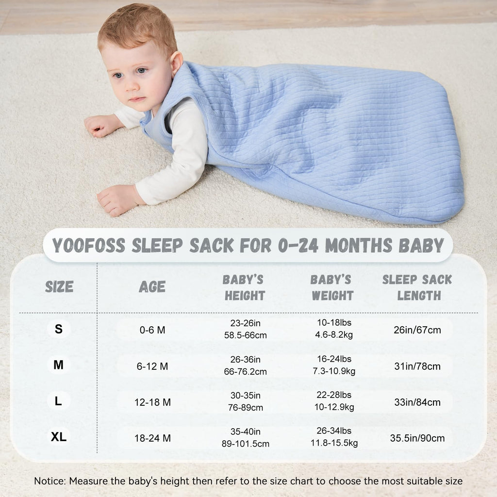 Yoofoss Baby Sleeping Bag 2.5 Tog 12-18 Months Grey