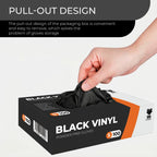 Black Vinyl Gloves, 100 Count, Powder Free & Latex Free, Multi-Purpose Black Disposable Gloves for Food Handling, Cooking, Cleaning & Medical Use (L, 100)