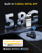 GKU 4K Dash Cam Front and Rear, 5GHz WiFi GPS, 64GB SD Card Included