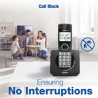 VTech EA5001 DECT Cordless Phone with Nuisance Call Blocker,Easy-to-Read Backlit Display,Landline Phone with 18 Hours Talk-time,Volume Booster,Handsfree Speakerphone,Speed Dial,2-Handset