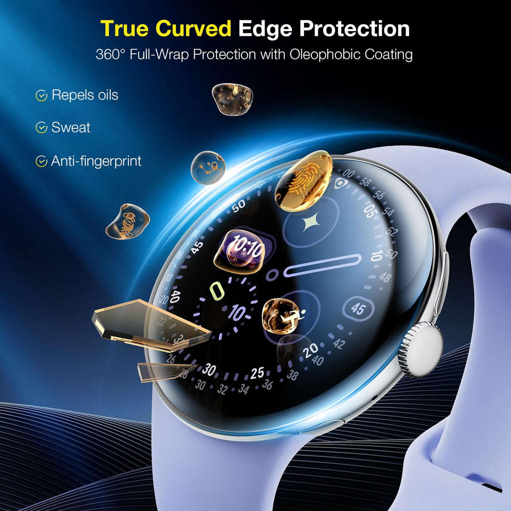 LK 6 Pack Screen Protector for Apple Watch Series 9 8 7 41mm/Series SE 6 5 4 40mm, Screen Protector Compatible for Apple Watch 40/41mm, High Definition, Bubble Free, Clear Flexible TPU Film